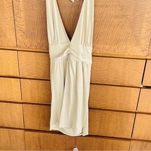 Backless light gold shimmer dress